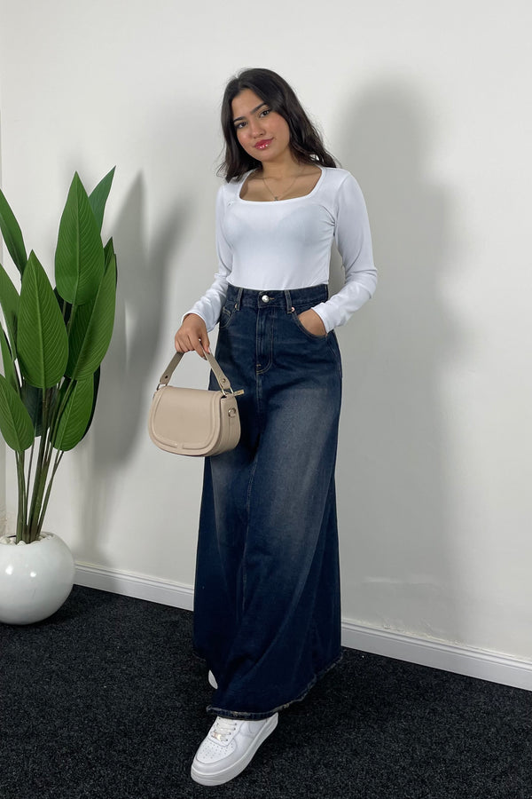 Jupe&Top En Jean À Poche