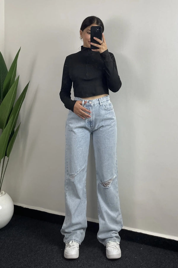 Jeans déchirés décontractés
