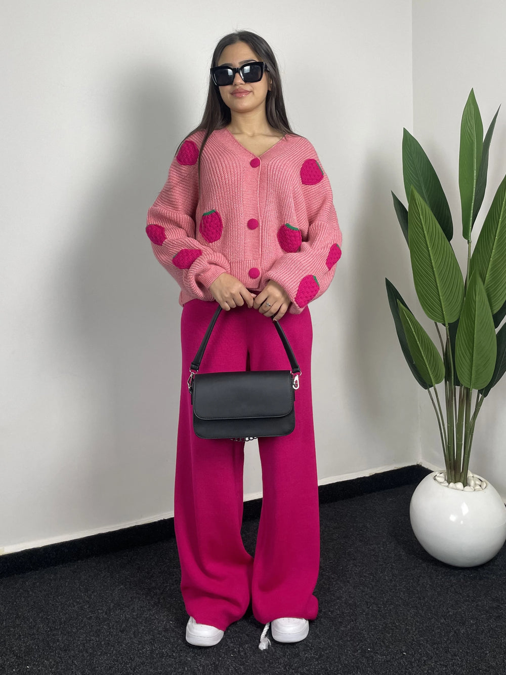 Fleur De Feu | Cardigan Classique à Col V- Femme - Cachemire & Mérinos
